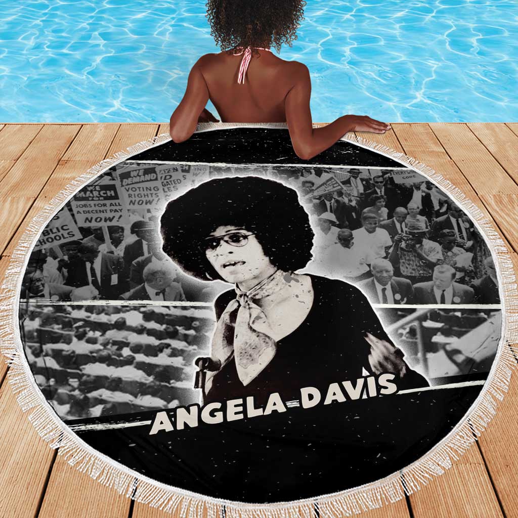 Angela Davis Beach Blanket Protest Design Liberating Minds and Society Quote Civil Rights Movement - African Pride