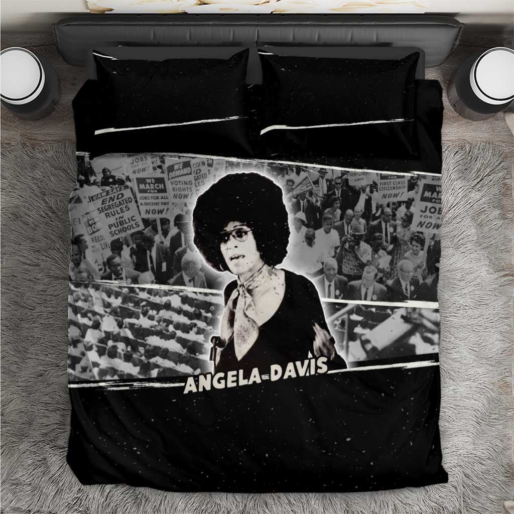 Angela Davis Bedding Set Protest Design Liberating Minds and Society Quote Civil Rights Movement - African Pride