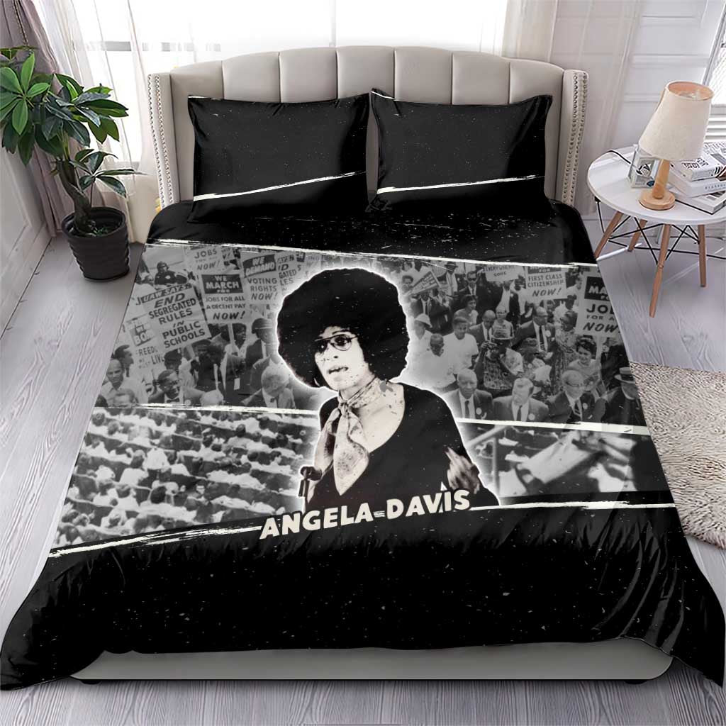 Angela Davis Bedding Set Protest Design Liberating Minds and Society Quote Civil Rights Movement - African Pride