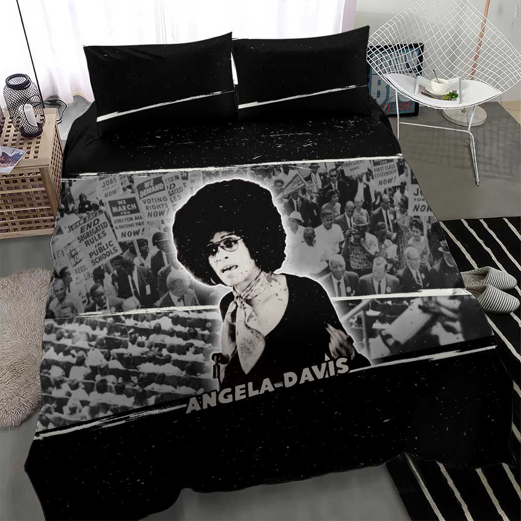 Angela Davis Bedding Set Protest Design Liberating Minds and Society Quote Civil Rights Movement - African Pride