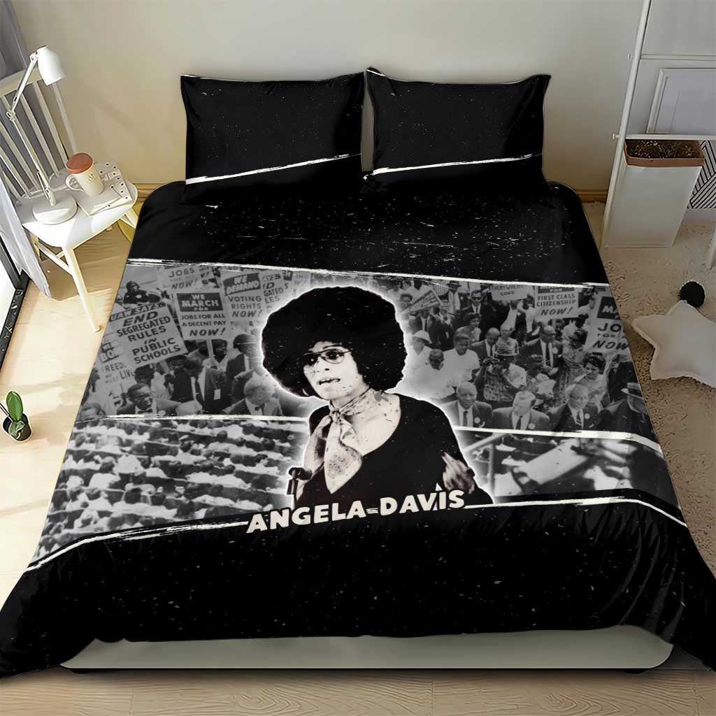 Angela Davis Bedding Set Protest Design Liberating Minds and Society Quote Civil Rights Movement - African Pride