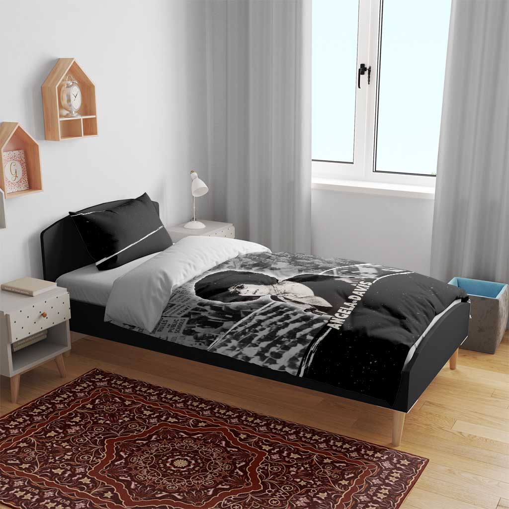 Angela Davis Bedding Set Protest Design Liberating Minds and Society Quote Civil Rights Movement - African Pride