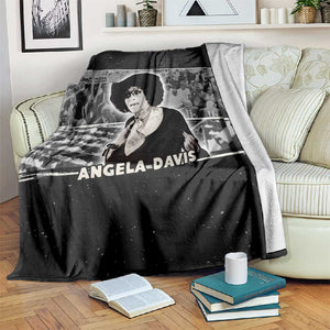 Angela Davis Blanket Protest Design Liberating Minds and Society Quote Civil Rights Movement - African Pride