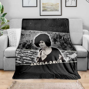 Angela Davis Blanket Protest Design Liberating Minds and Society Quote Civil Rights Movement - African Pride