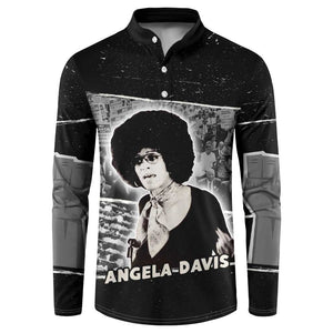 Angela Davis Button Sweatshirt Protest Design Liberating Minds and Society Quote Civil Rights Movement