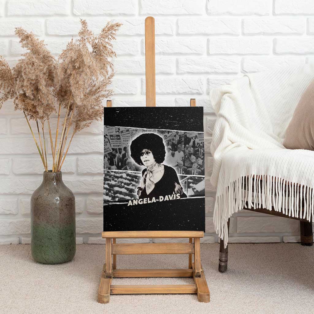 Angela Davis Canvas Wall Art Protest Design Liberating Minds and Society Quote Civil Rights Movement - African Pride