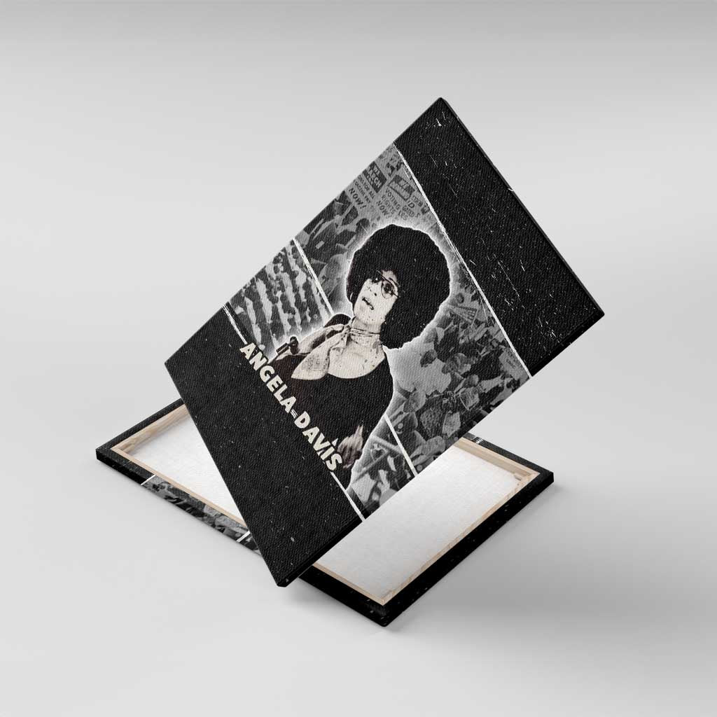 Angela Davis Canvas Wall Art Protest Design Liberating Minds and Society Quote Civil Rights Movement - African Pride