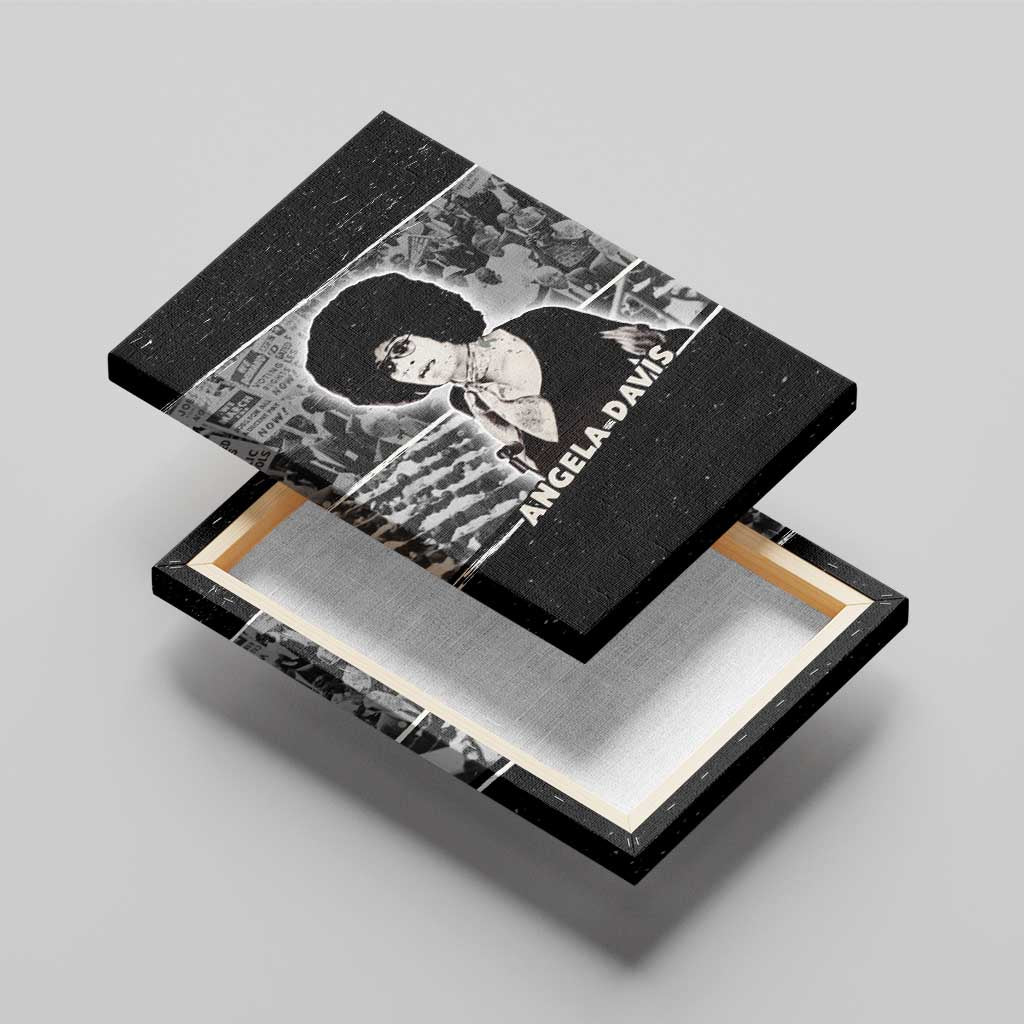 Angela Davis Canvas Wall Art Protest Design Liberating Minds and Society Quote Civil Rights Movement - African Pride