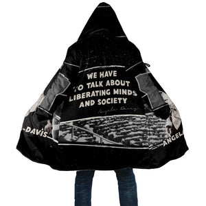 Angela Davis Cloak Protest Design Liberating Minds and Society Quote Civil Rights Movement - African Pride