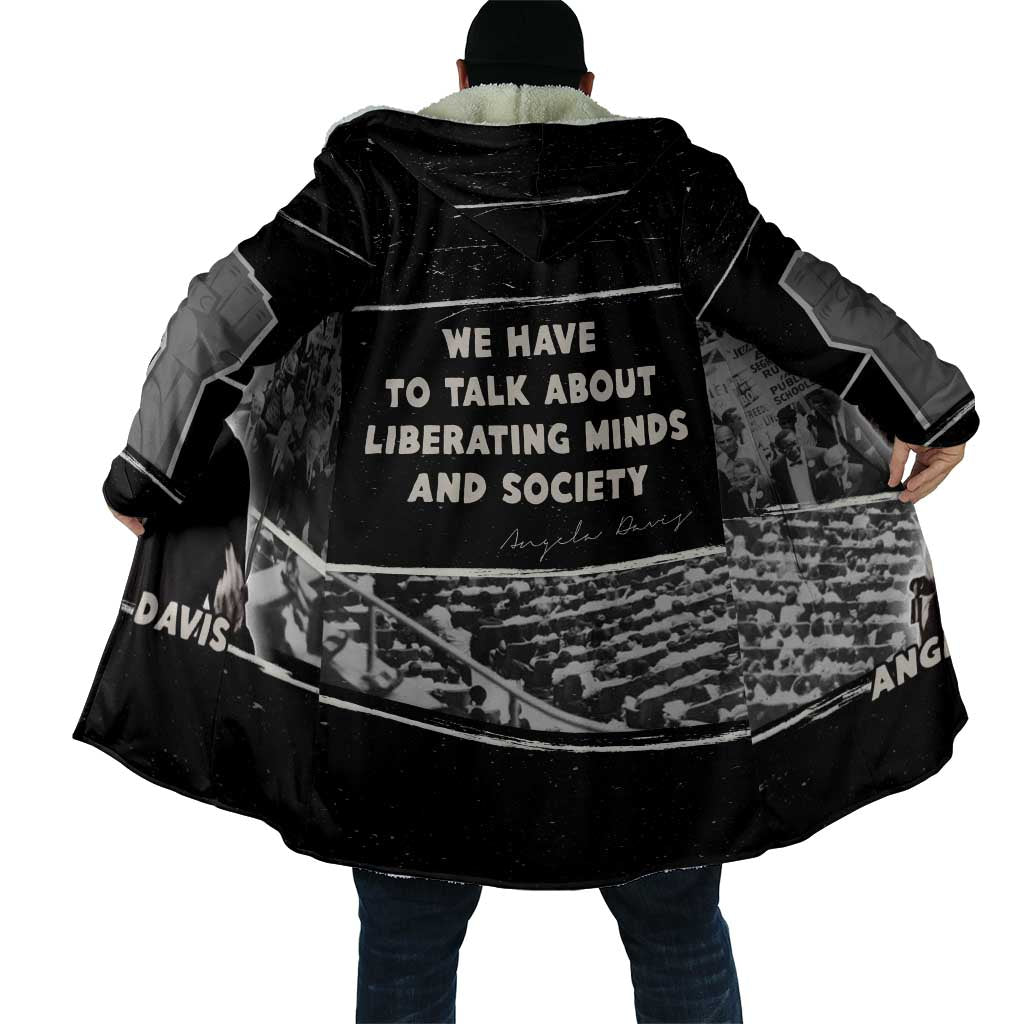 Angela Davis Cloak Protest Design Liberating Minds and Society Quote Civil Rights Movement - African Pride