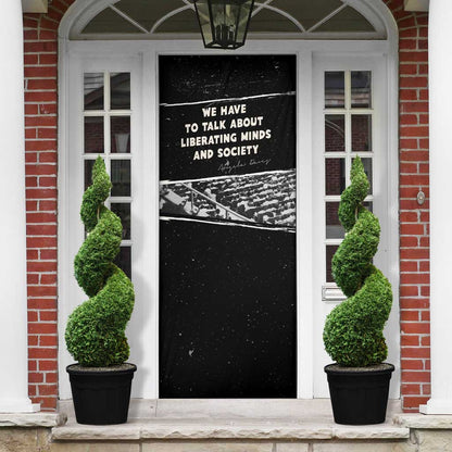 Angela Davis Door Cover Protest Design Liberating Minds and Society Quote Civil Rights Movement - African Pride