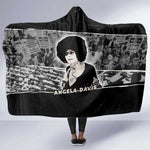 Angela Davis Hooded Blanket Protest Design Liberating Minds and Society Quote Civil Rights Movement - African Pride