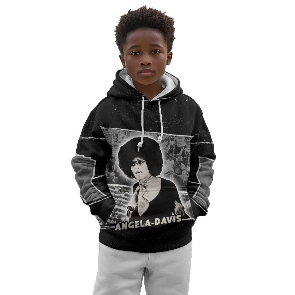 Angela Davis Kid Hoodie Protest Design Liberating Minds and Society Quote Civil Rights Movement - African Pride