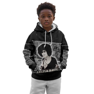 Angela Davis Kid Hoodie Protest Design Liberating Minds and Society Quote Civil Rights Movement - African Pride