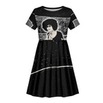 Angela Davis Kid Short Sleeve Dress Protest Design Liberating Minds and Society Quote Civil Rights Movement TS04