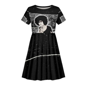 Angela Davis Kid Short Sleeve Dress Protest Design Liberating Minds and Society Quote Civil Rights Movement TS04