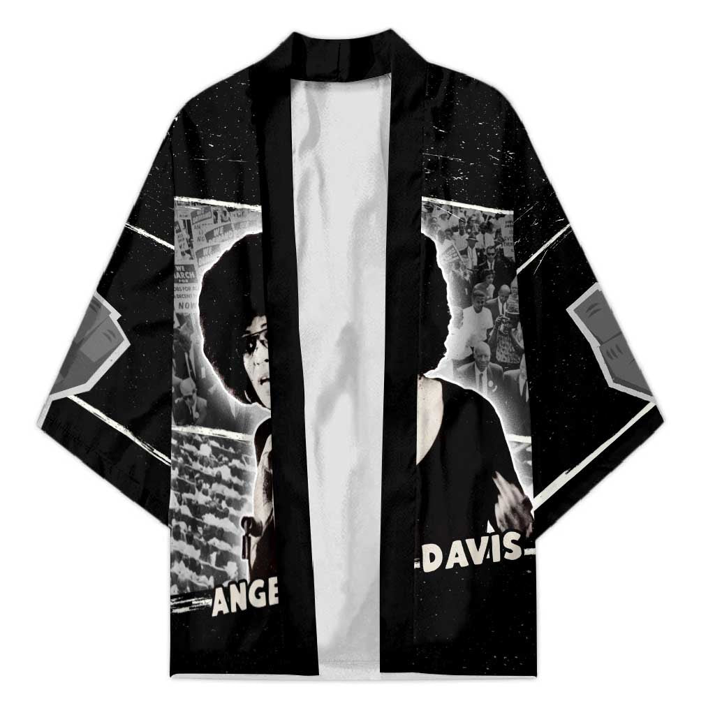 Angela Davis Kimono Protest Design Liberating Minds and Society Quote Civil Rights Movement - African Pride