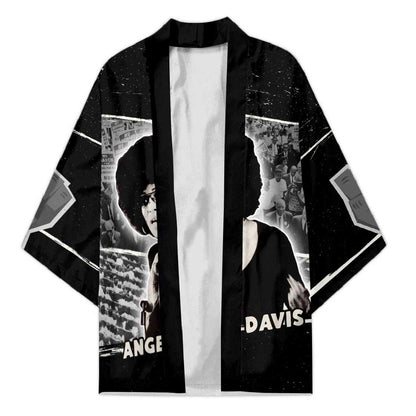 Angela Davis Kimono Protest Design Liberating Minds and Society Quote Civil Rights Movement - African Pride