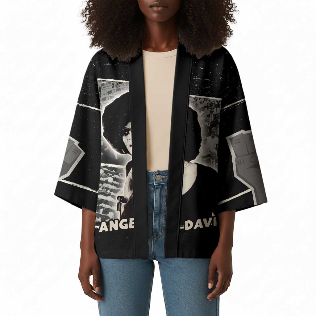 Angela Davis Kimono Protest Design Liberating Minds and Society Quote Civil Rights Movement - African Pride