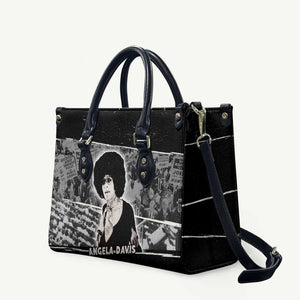 Angela Davis Leather Bag Protest Design Liberating Minds and Society Quote Civil Rights Movement - African Pride
