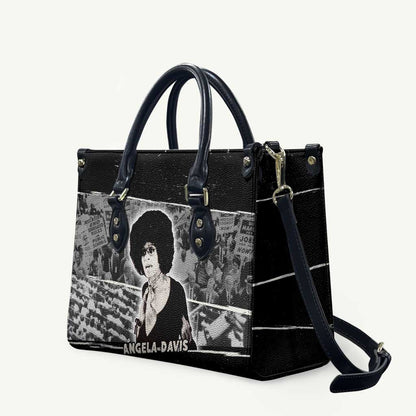 Angela Davis Leather Bag Protest Design Liberating Minds and Society Quote Civil Rights Movement - African Pride