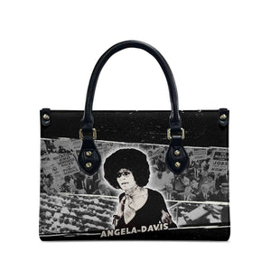 Angela Davis Leather Bag Protest Design Liberating Minds and Society Quote Civil Rights Movement - African Pride
