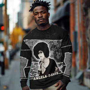 Angela Davis Long Sleeve Shirt Protest Design Liberating Minds and Society Quote Civil Rights Movement - African Pride