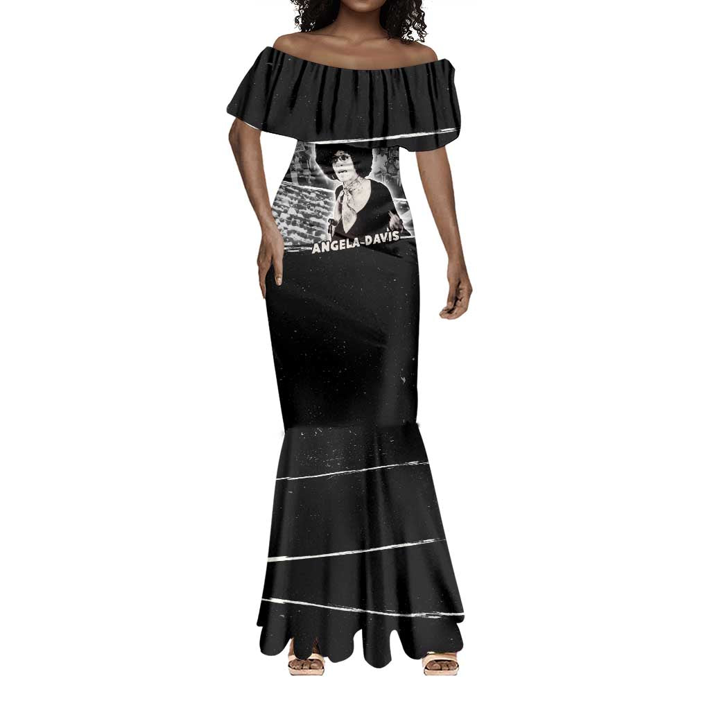 Angela Davis Mermaid Dress Protest Design Liberating Minds and Society Quote Civil Rights Movement TS04