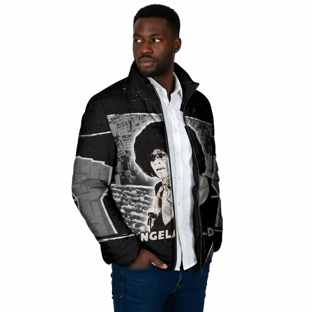 Angela Davis Padded Jacket Protest Design Liberating Minds and Society Quote Civil Rights Movement - African Pride