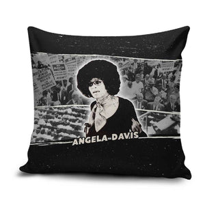 Angela Davis Pillow Cover Protest Design Liberating Minds and Society Quote Civil Rights Movement - African Pride