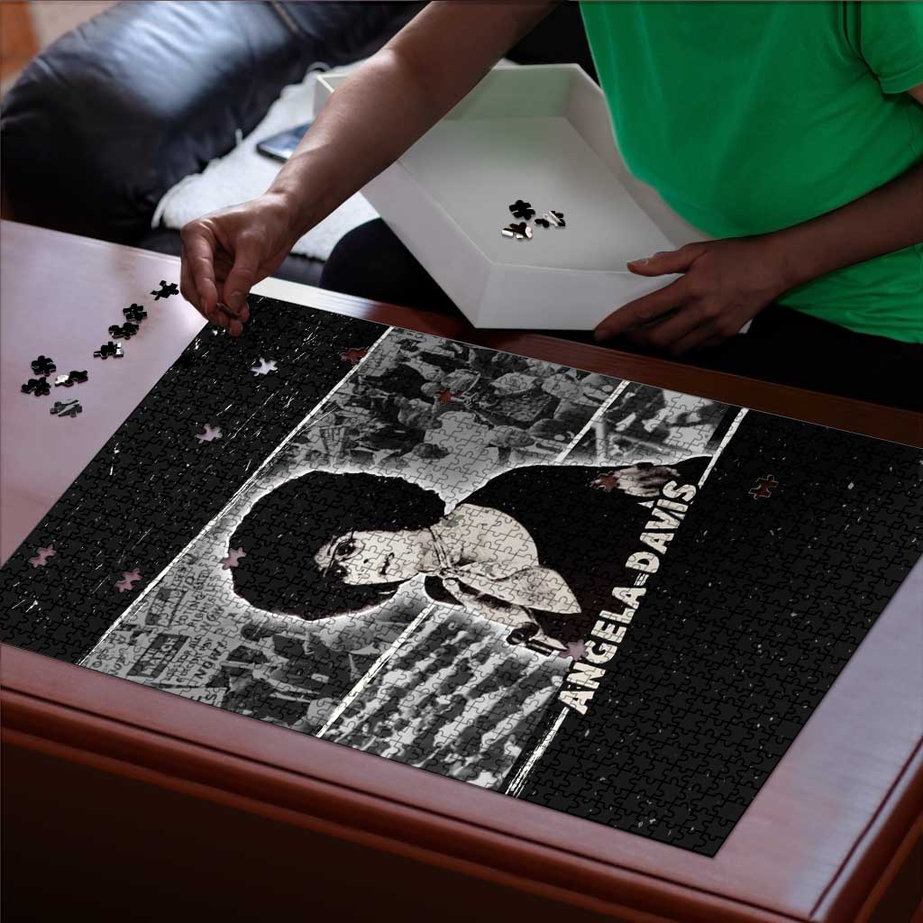 Angela Davis Puzzle Protest Design Liberating Minds and Society Quote Civil Rights Movement - African Pride
