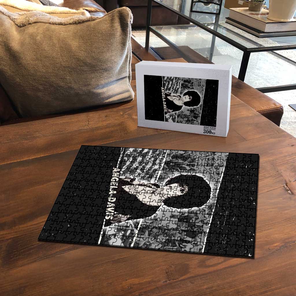 Angela Davis Puzzle Protest Design Liberating Minds and Society Quote Civil Rights Movement - African Pride