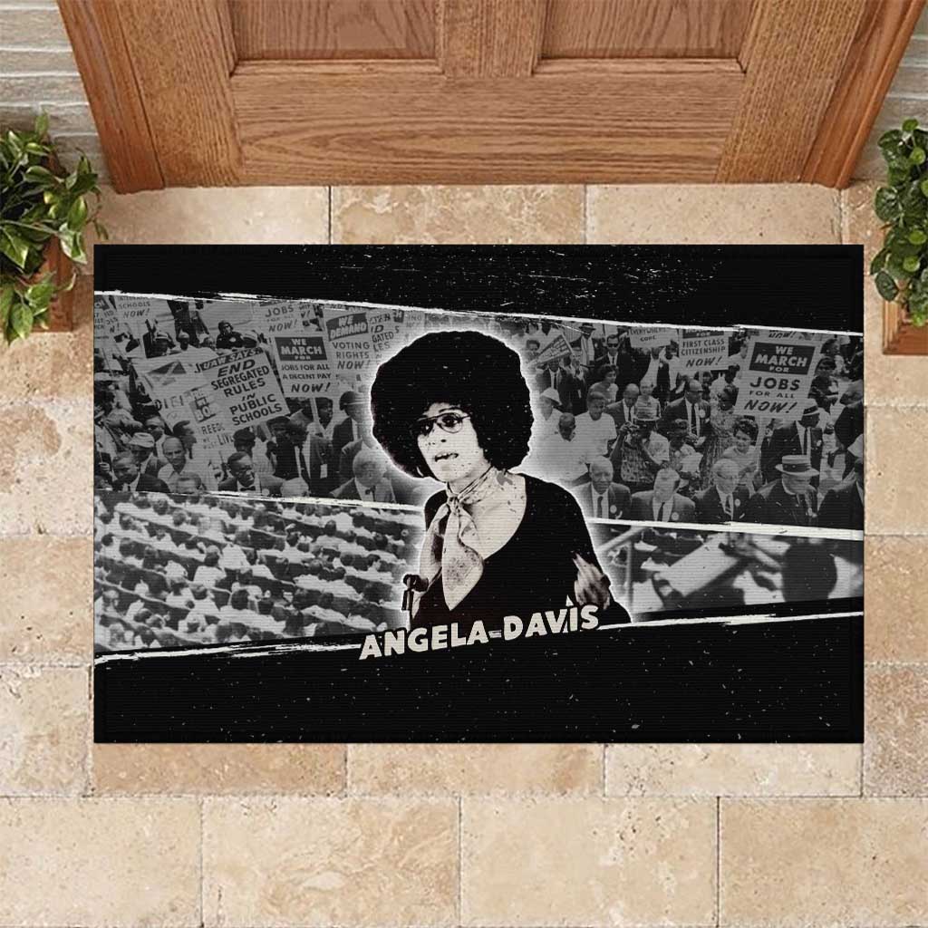 Angela Davis Rubber Doormat Protest Design Liberating Minds and Society Quote Civil Rights Movement - African Pride