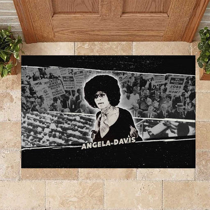 Angela Davis Rubber Doormat Protest Design Liberating Minds and Society Quote Civil Rights Movement - African Pride