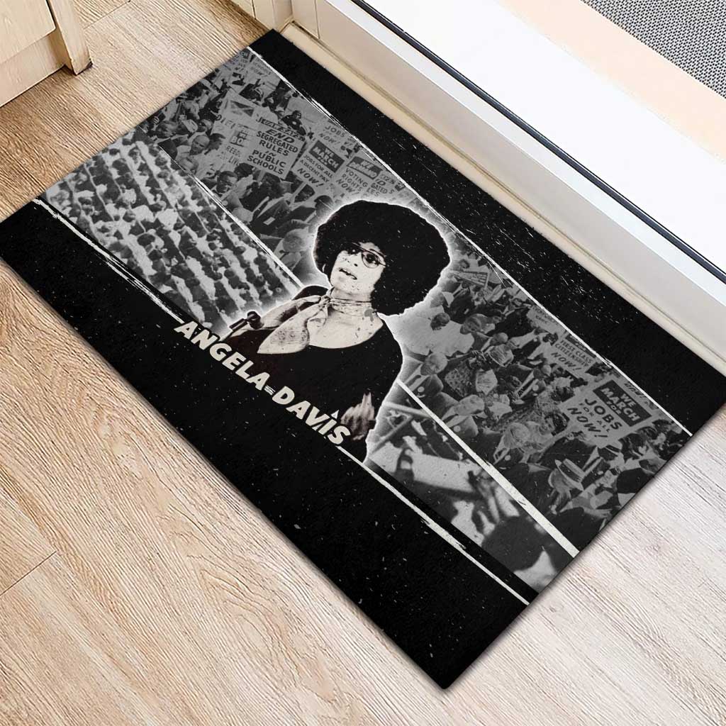 Angela Davis Rubber Doormat Protest Design Liberating Minds and Society Quote Civil Rights Movement - African Pride