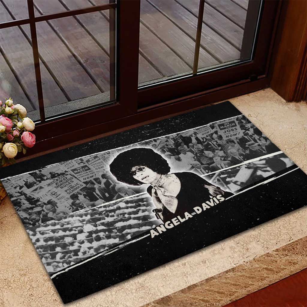 Angela Davis Rubber Doormat Protest Design Liberating Minds and Society Quote Civil Rights Movement - African Pride