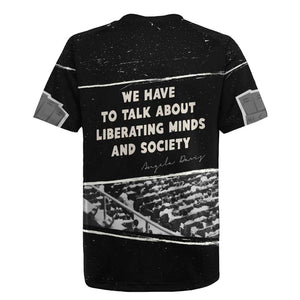 Angela Davis Rugby Jersey Protest Design Liberating Minds and Society Quote Civil Rights Movement TS04