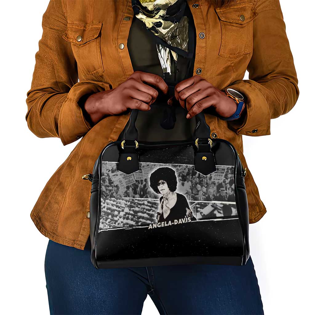 Angela Davis Shoulder Handbag Protest Design Liberating Minds and Society Quote Civil Rights Movement - African Pride