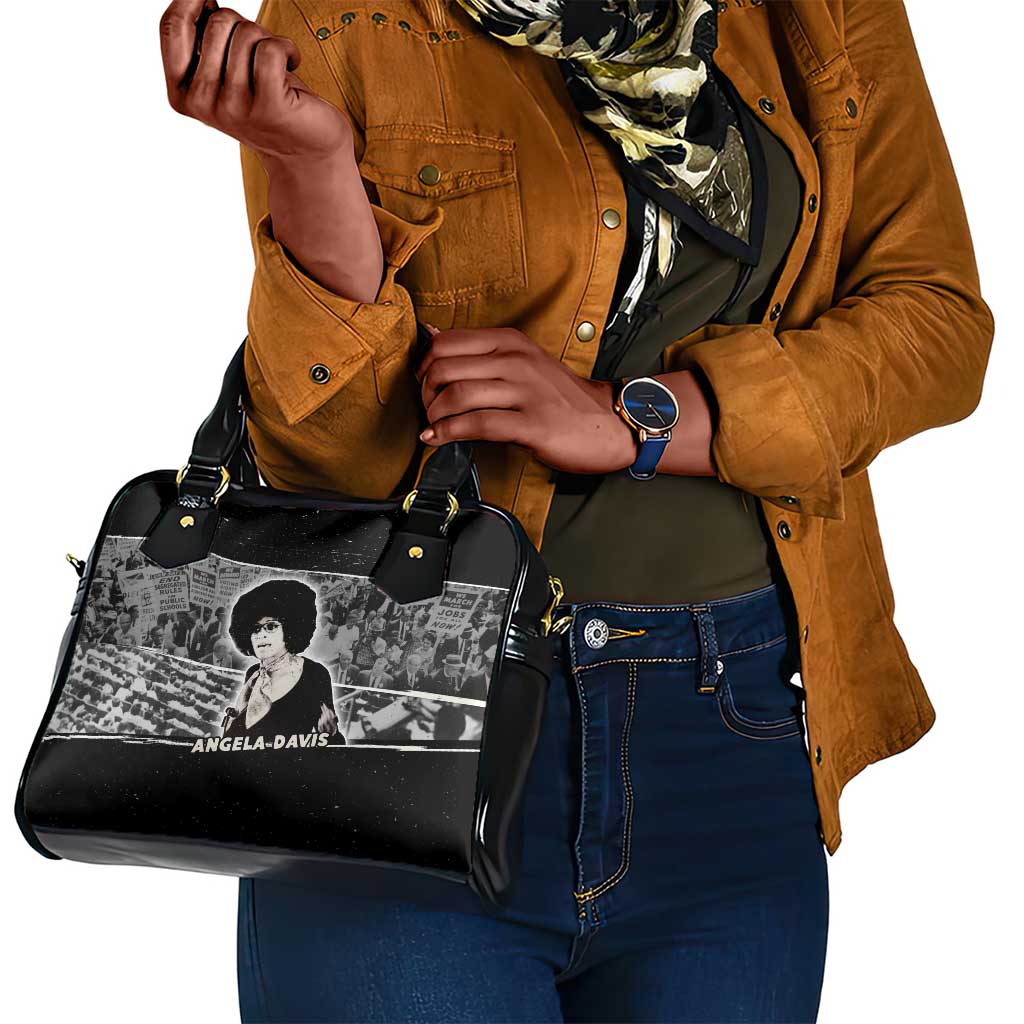 Angela Davis Shoulder Handbag Protest Design Liberating Minds and Society Quote Civil Rights Movement - African Pride