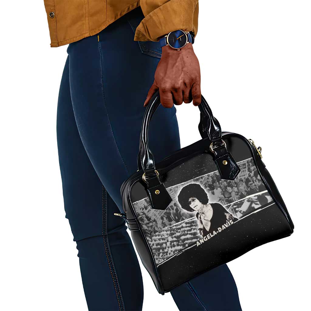 Angela Davis Shoulder Handbag Protest Design Liberating Minds and Society Quote Civil Rights Movement - African Pride