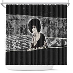 Angela Davis Shower Curtain Protest Design Liberating Minds and Society Quote Civil Rights Movement - African Pride