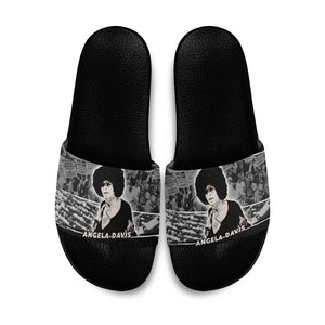 Angela Davis Slide Sandals Protest Design Liberating Minds and Society Quote Civil Rights Movement - African Pride