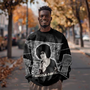 Angela Davis Sweatshirt Protest Design Liberating Minds and Society Quote Civil Rights Movement - African Pride