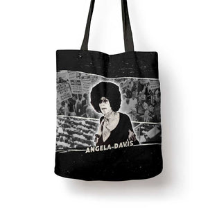 Angela Davis Tote Bag Protest Design Liberating Minds and Society Quote Civil Rights Movement - African Pride