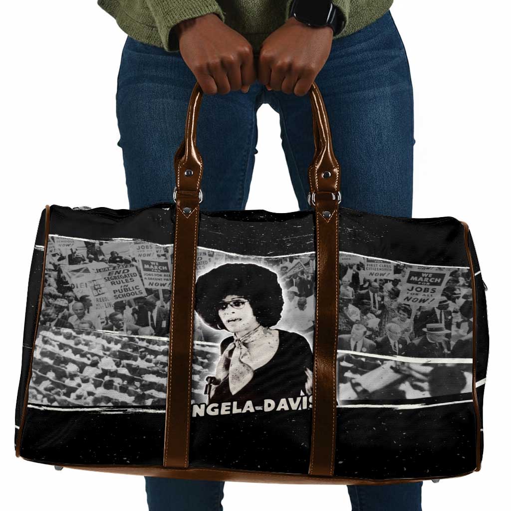 Angela Davis Travel Bag Protest Design Liberating Minds and Society Quote Civil Rights Movement - African Pride