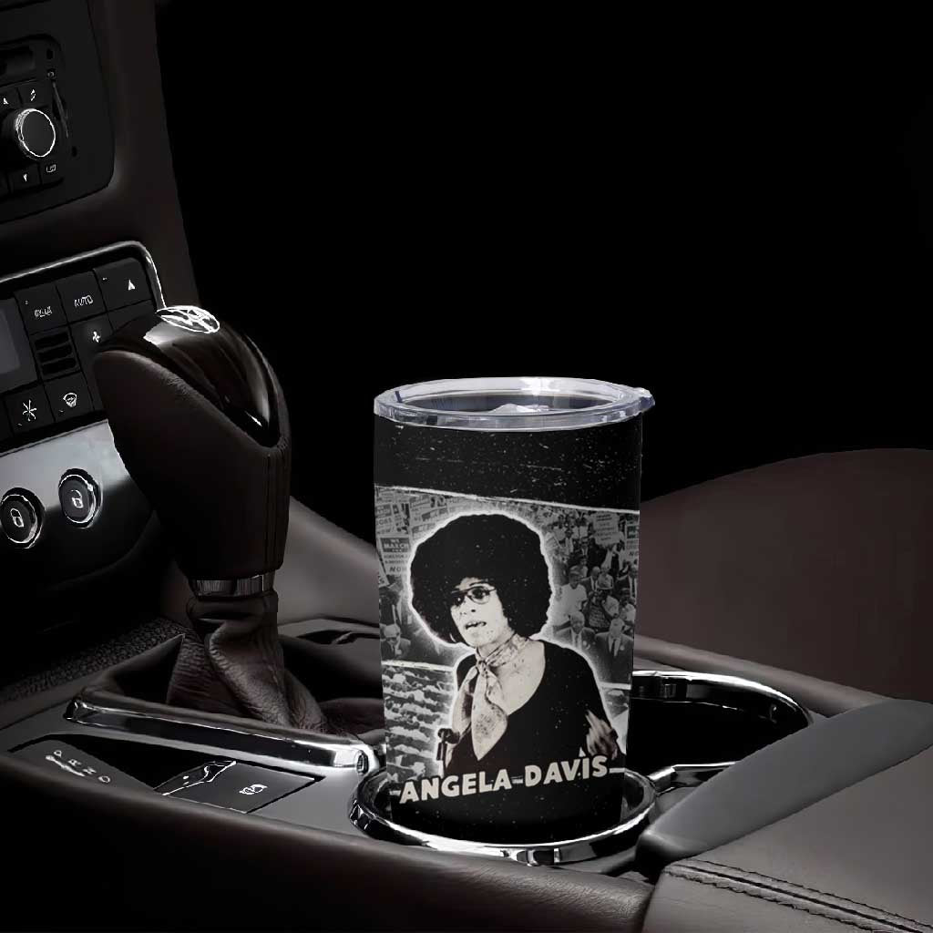 Angela Davis Tumbler Cup Protest Design Liberating Minds and Society Quote Civil Rights Movement - African Pride