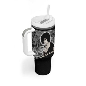 Angela Davis Tumbler With Handle Protest Design Liberating Minds and Society Quote Civil Rights Movement - African Pride