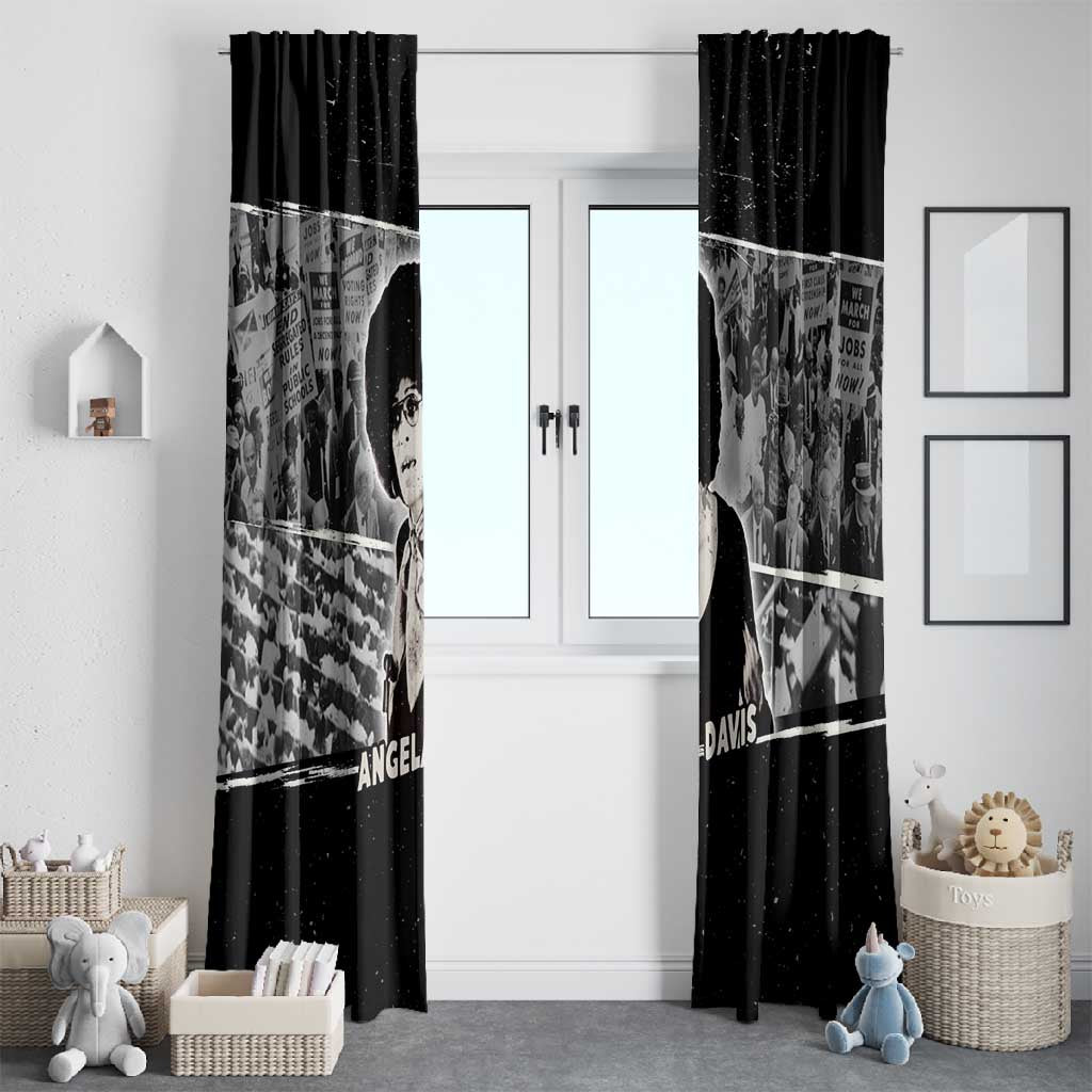 Angela Davis Window Curtain Protest Design Liberating Minds and Society Quote Civil Rights Movement - African Pride