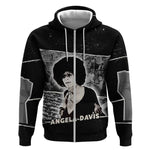 Angela Davis Zip Hoodie Protest Design Liberating Minds and Society Quote Civil Rights Movement - African Pride
