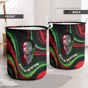 Huey P. Newton Laundry Basket Swirl Design Black Panther Party Symbol Revolutionary Tribute - African Pride